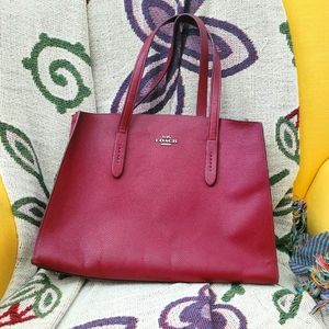Coach Charlie Dark Berry Carry All Purse Shoulder Bag 38616